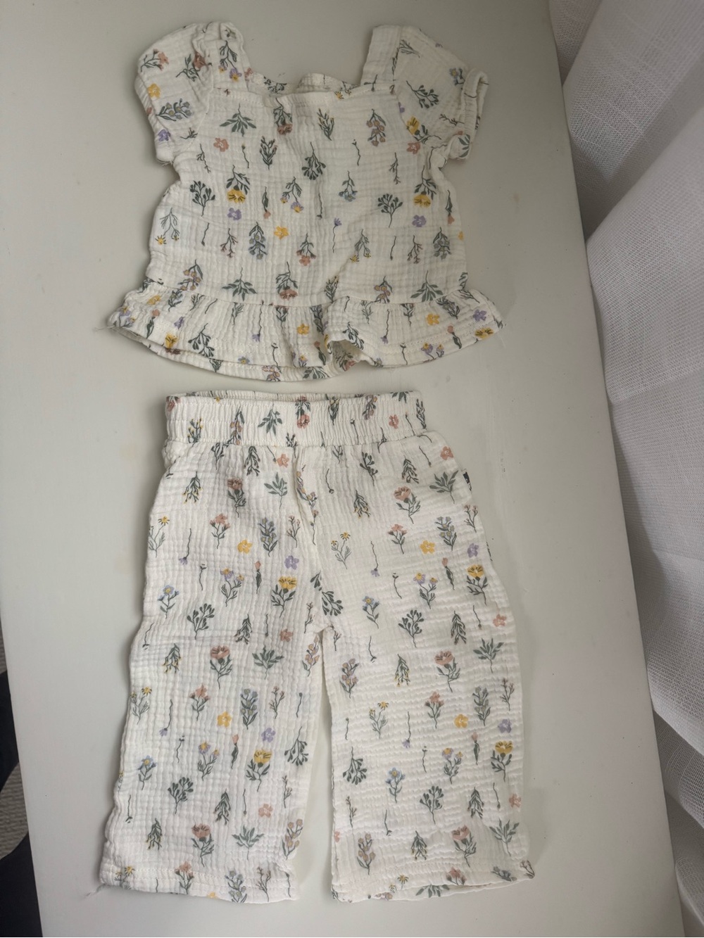 Rabbit Bear floral matching set size 12m